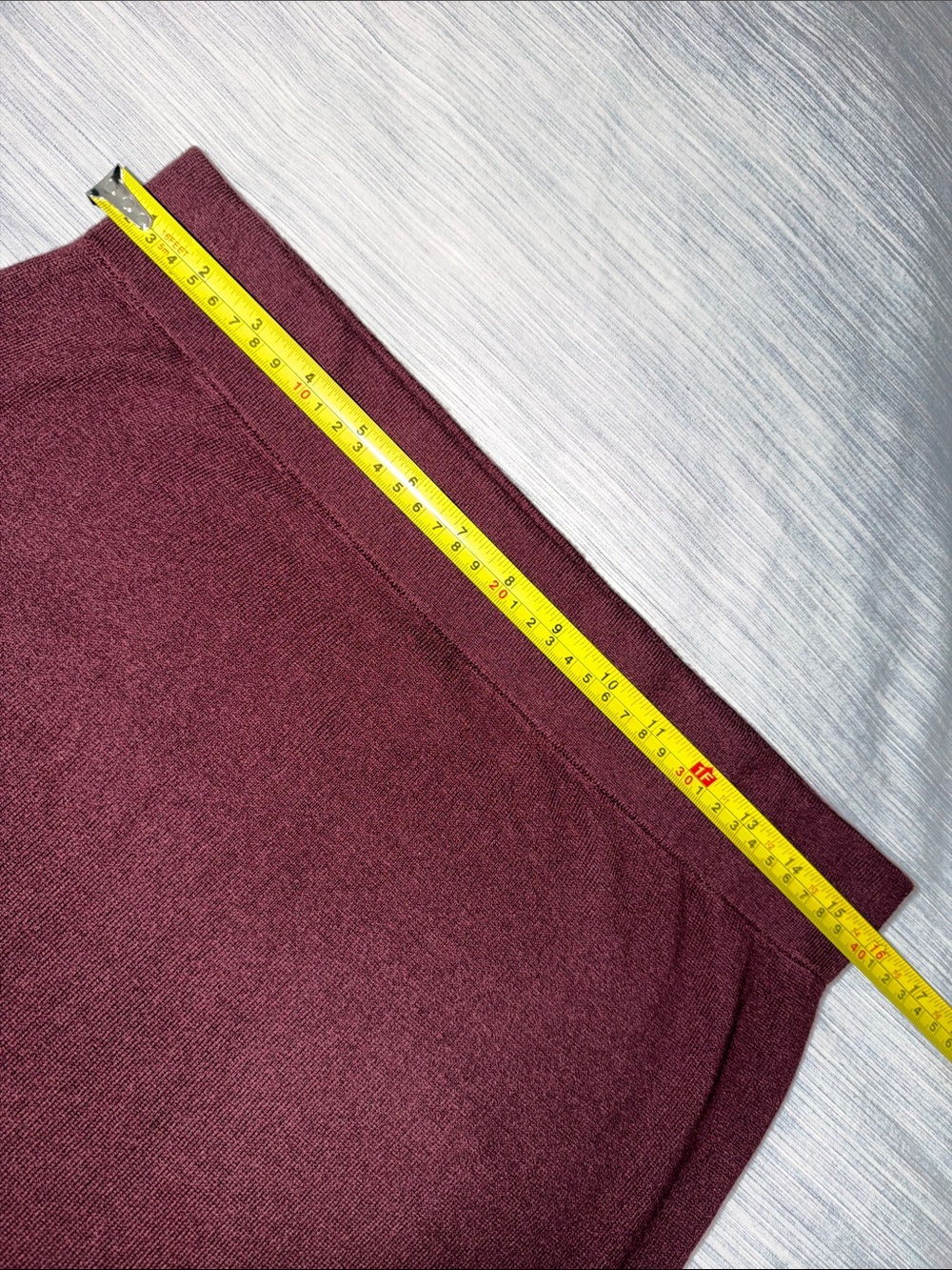 NWT Banana Republic Brown Modal Cotton Blend Knit Midi Skirt Side Slit Sz M - Picture 2 of 8
